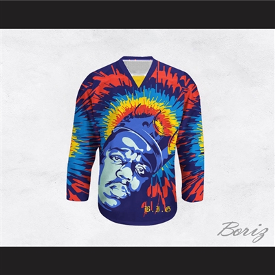 Biggie Smalls 60 Tie Dye Style Hockey Jersey