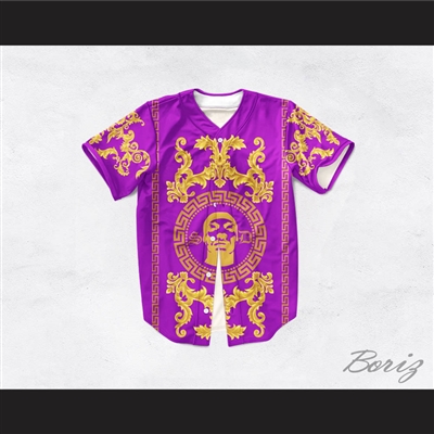 Snoop Dogg 05 Italian Style Purple Baseball Jersey