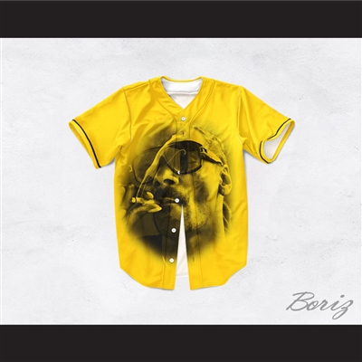 Snoop Dogg 19 Smoke Yellow Baseball Jersey