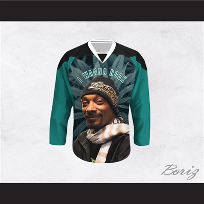 Snoop Dogg 20 I Wanna Rock Cannabis Hockey Jersey Design 3