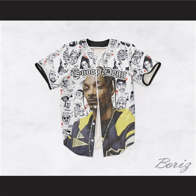 Snoop Dogg 45 Hip Hop Cartoon Legends Baseball Jersey