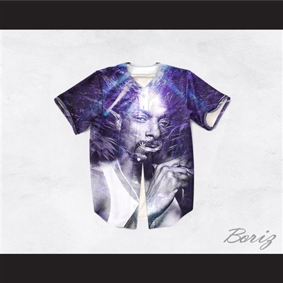 Snoop Dogg 99 Smoke Cloud Black Wild Cannabis Baseball Jersey