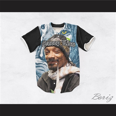 Snoop Lion 33 Blue Rasta Lion Cartoon Baseball Jersey