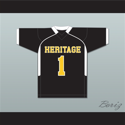 Sony Michel 1 American Heritage School Patriots Black Football Jersey 2
