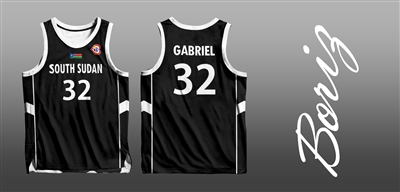 South Sudan  Wenyen Gabriel basketball jersey Sewn