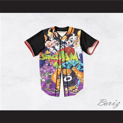 Space Jam 1 Dye Sublimation Graphics Baseball Jersey