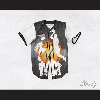 Space Jam 15 Silhouettes Design Baseball Jersey