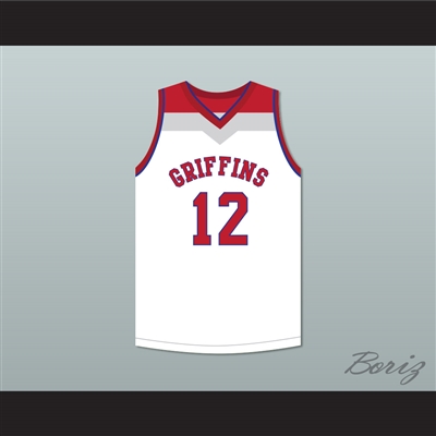 Zion Williamson 12 Spartanburg Day School Griffins White Basketball Jersey 5