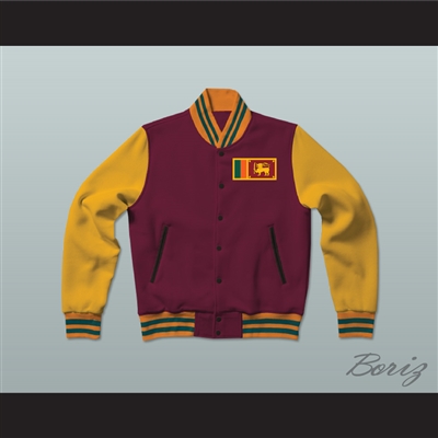 Sri Lanka Varsity Letterman Jacket-Style Sweatshirt