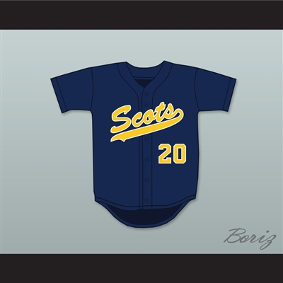 Matthew Stafford 20 Highland Park High School Scots Navy Blue Baseball Jersey 2