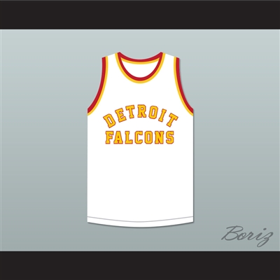 Stan Miasek 14 Detroit Falcons White Basketball Jersey