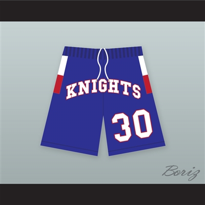 Stephen Curry 30 Charlotte Christian High School Knights Blue Basketball Shorts