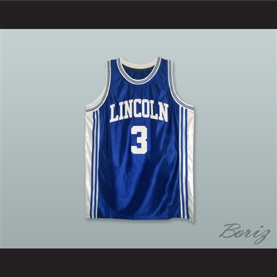 Stephon Marbury 3 Abraham Lincoln High School Railsplitters Navy Blue Basketball Jersey