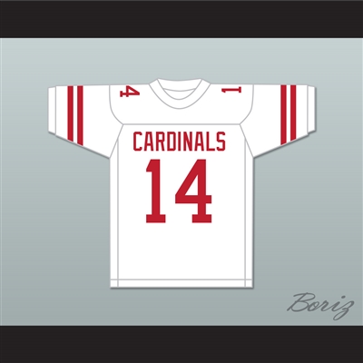 Steve Young 14 Greenwich High School Cardinals White Football Jersey 2