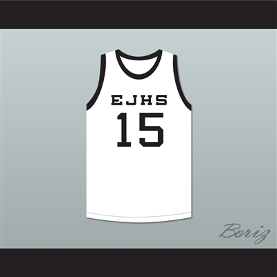 Steve Young 15 Eastern Junior High School White Basketball Jersey