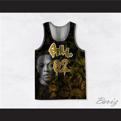 Dr Dre 02 Still Dre Cannabis Yellow Basketball Jersey