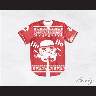 Stormtrooper Ho Ho Ho Christmas Red Baseball Jersey