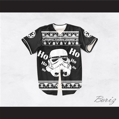 Stormtrooper Ho Ho Ho Christmas Black Baseball Jersey