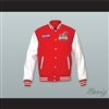 Stripes Rock N' Jock All Star Jam 2002 Red Wool and White Lab Leather Varsity Letterman Jacket