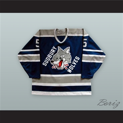 Sudbury Wolves Navy Blue Hockey Jersey