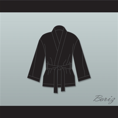 Sugar Ray Leonard Black Satin Half Boxing Robe