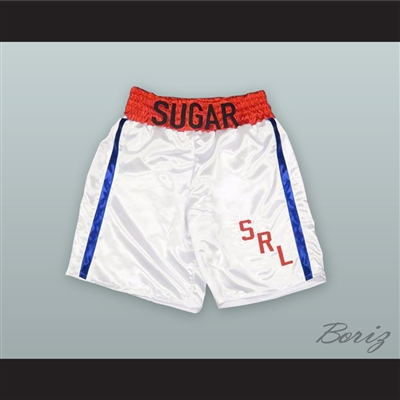 Sugar Ray Leonard White Boxing Shorts