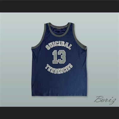 Suicidal Tendencies 13 Navy Blue Basketball Jersey