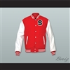 Sunset Park Red Wool and White Lab Leather Varsity Letterman Jacket