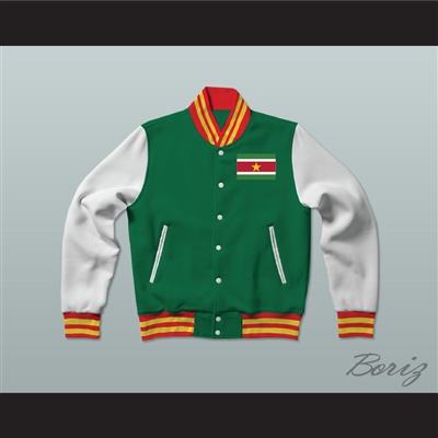 Suriname Varsity Letterman Jacket-Style Sweatshirt
