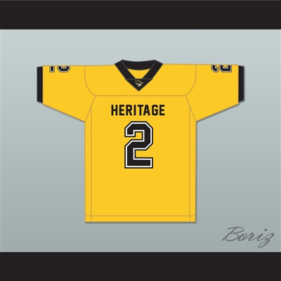 Patrick Surtain II 2 American Heritage School Patriots Yellow Gold Football Jersey 2