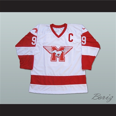 Derek Sutton Hamilton Mustangs Hockey Jersey Youngblood Movie Patrick Swayze