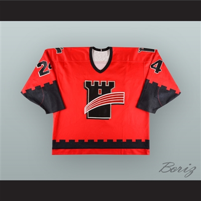 Sylvain Plamondon 24 Quebec Remparts Red Hockey Jersey