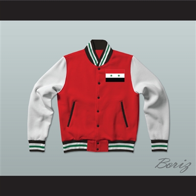 Syria Varsity Letterman Jacket-Style Sweatshirt