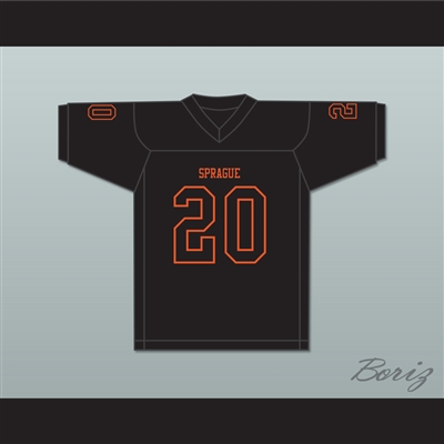 Teagan Quitoriano 20 Sprague High School Olympians Black Football Jersey 1