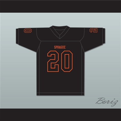 Teagan Quitoriano 20 Sprague High School Olympians Black Football Jersey 2