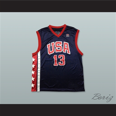 Tim Duncan 13 USA Team Away Basketball Jersey