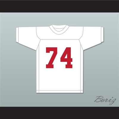 T.J. Lambert 74 Miami White Football Jersey Semi-Tough