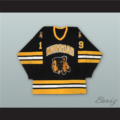 T.J. Oshie 19 Warroad Warriors High School Black Hockey Jersey 1