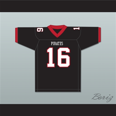 TJ Watt 16 Pewaukee High School Pirates Black Football Jersey