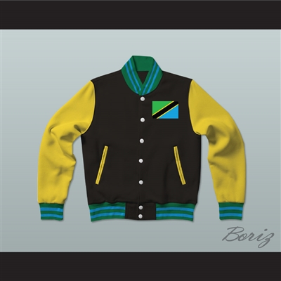 Tanzania Varsity Letterman Jacket-Style Sweatshirt