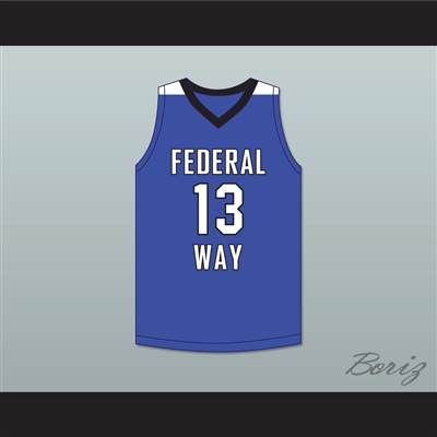 Tari Eason 13 Federal Way High School Eagles Blue Basketball Jersey 2