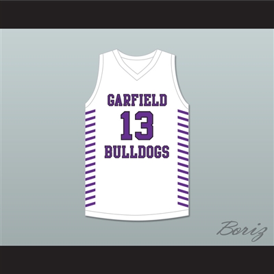 Tari Eason 13 Garfield High School Bulldogs White Basketball Jersey 2