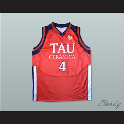 Luis Scola 4 Tau Ceramica Basketball Jersey