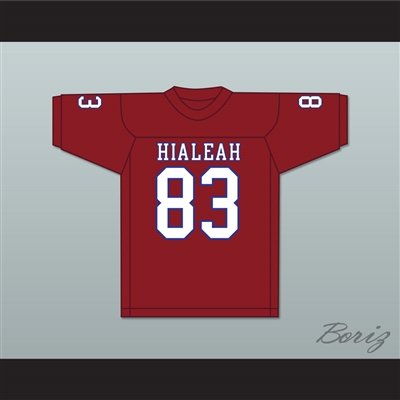 Ted Hendricks 83 Hialeah Senior High School Thoroughbreds Scarlet Red Football Jersey 2