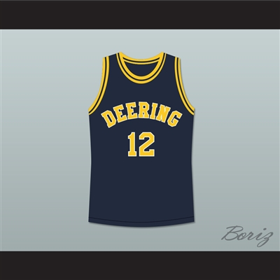 Hang Time Teddy Broadis 12 Deering Tornados High School Basketball Jersey