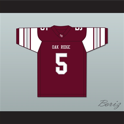 Tee Higgins 5 Oak Ridge High School Wildcats Maroon Football Jersey 2
