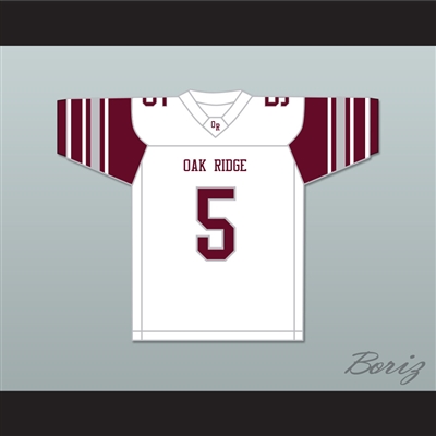 Tee Higgins 5 Oak Ridge High School Wildcats White Football Jersey 2