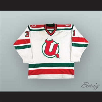 Chris Terreri 31 Utica Devils White Hockey Jersey