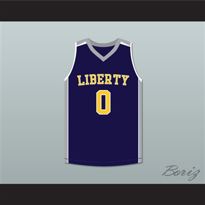 Terron Forte 0 Liberty High School Dark Blue Basketball Jersey Amateur