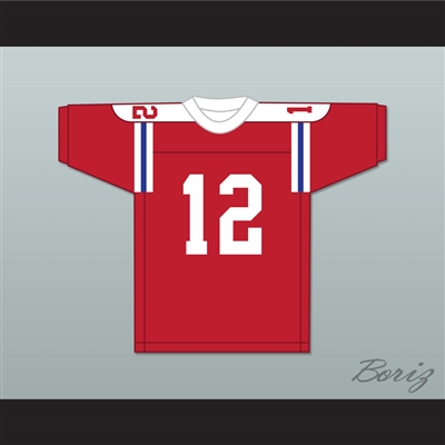Terry Bradshaw 12 Woodlawn High School Knights Red Football Jersey 1